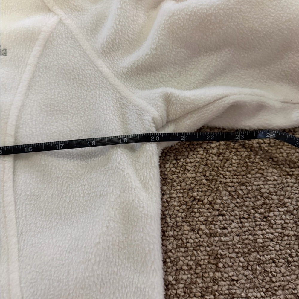 Columbia White Fleece Jacket size large - Picture 7 of 7